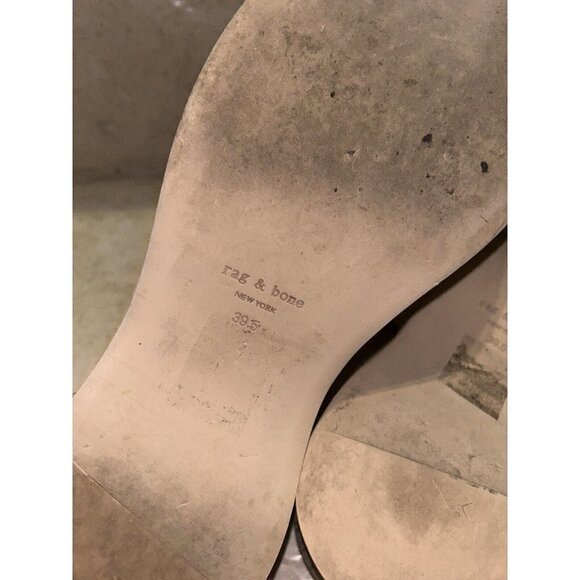 Rag & Bone Beige Sommer Slip On Platform Leather Slide Cork Sandals Size 9.5 - Picture 8 of 9